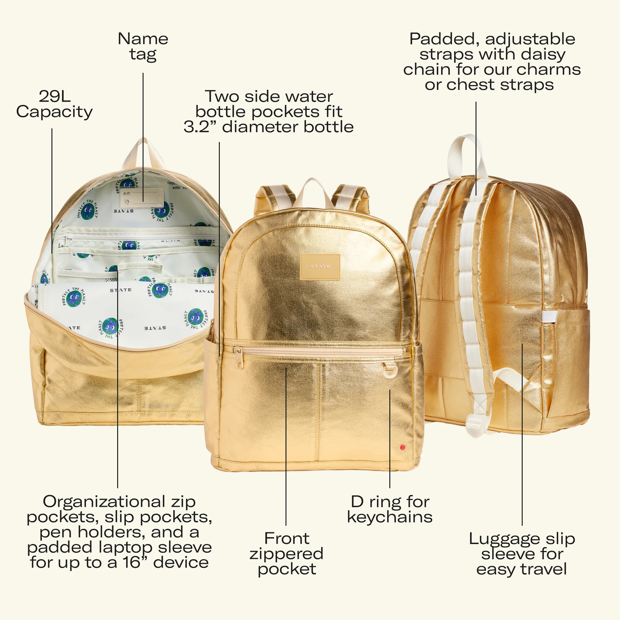 Kane Double Pocket Large Backpack - Image 9