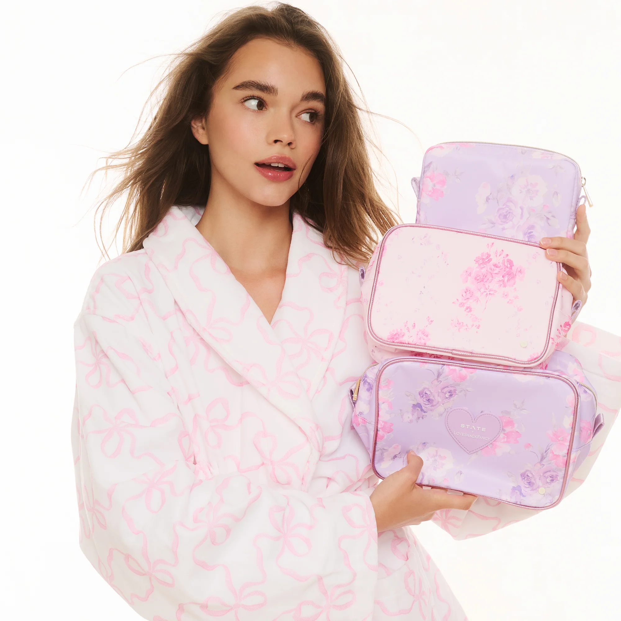 STATE x LoveShackFancy Travel Pouch Set of Three - Image 3
